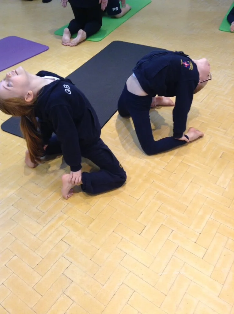School yoga session supporting children’s wellbeing and focus in Wigan